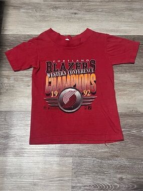 Portland Trail Blazers Kids Red 'Champions 1992' Graphic Tee youth 2-4 XS